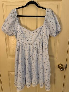 Altar'd State Blue and White Floral Dress
